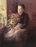 Lord, Caroline A. Woman with Geraniums Germany oil painting artist